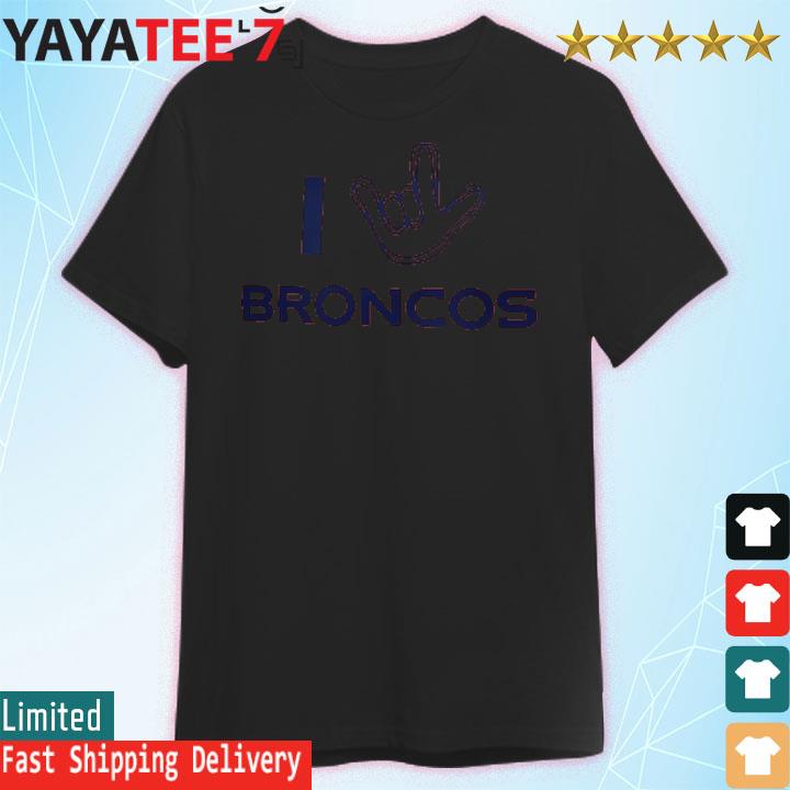 Denver Broncos Homage The NFL ASL Collection by Love Sign Tri-Blend T-Shirt