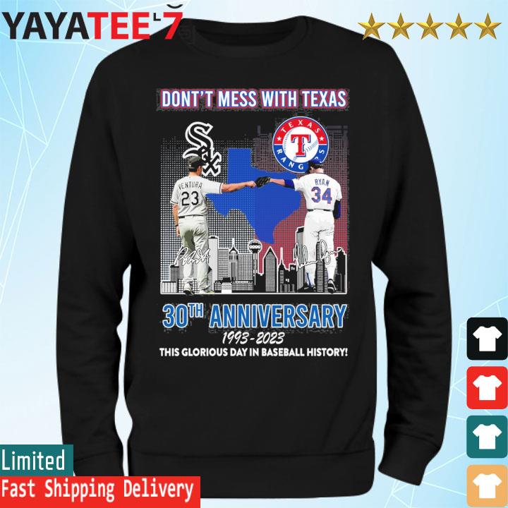Unique 30th Anniversary Baseball History Nolan Ryan Robin Ventura T Shirt,  Dont Mess With Texas T Shirt - Allsoymade