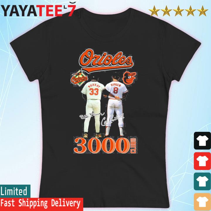 Eddie Murray And Cal Ripken Baltimore Orioles 3000 Club Hits Signatures  Shirt