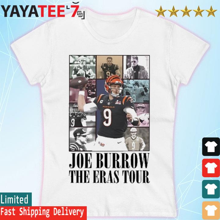 Joe Burrow 9 the Eras tour football poster shirt, hoodie, sweater, long  sleeve and tank top