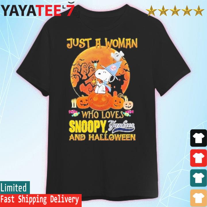 Snoopy Yankees just a woman who love Halloween shirt, hoodie