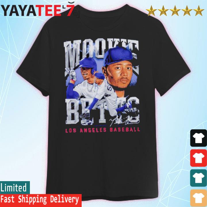 Mookie Betts Los Angeles Dodgers cartoon signature T-shirt, hoodie
