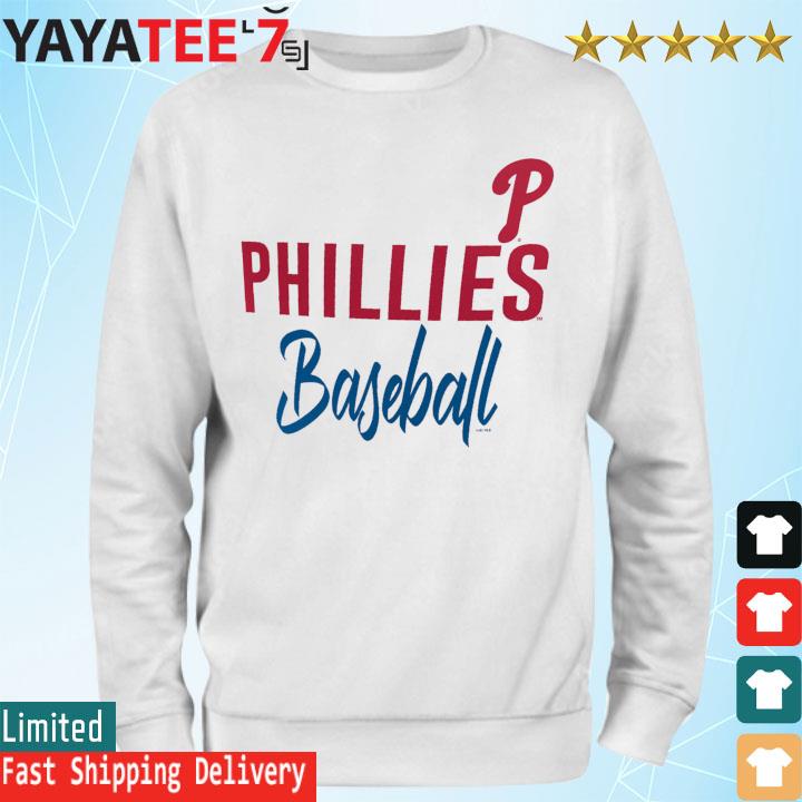 Women's G-III 4Her by Carl Banks White Philadelphia Phillies Team Graphic Fitted T-Shirt