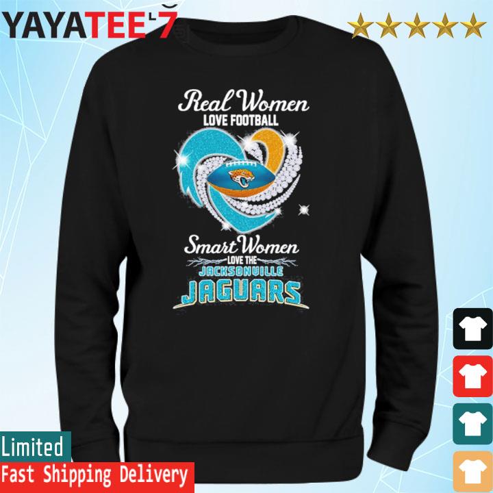 Real Women Love Football Smart Women Love Jacksonville Jaguars Diamond  Heart 2023 T-Shirt, hoodie, sweater, long sleeve and tank top