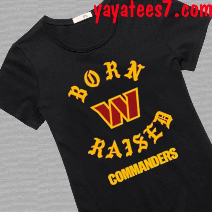 Unisex Born x Raised Black Washington Commanders T-Shirt Size: Medium