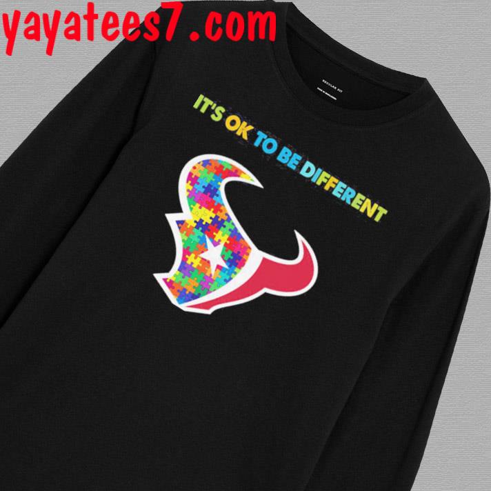 Official houston Texans NFL Autism Awareness It's Ok To Be Different Shirt,  hoodie, sweater, long sleeve and tank top