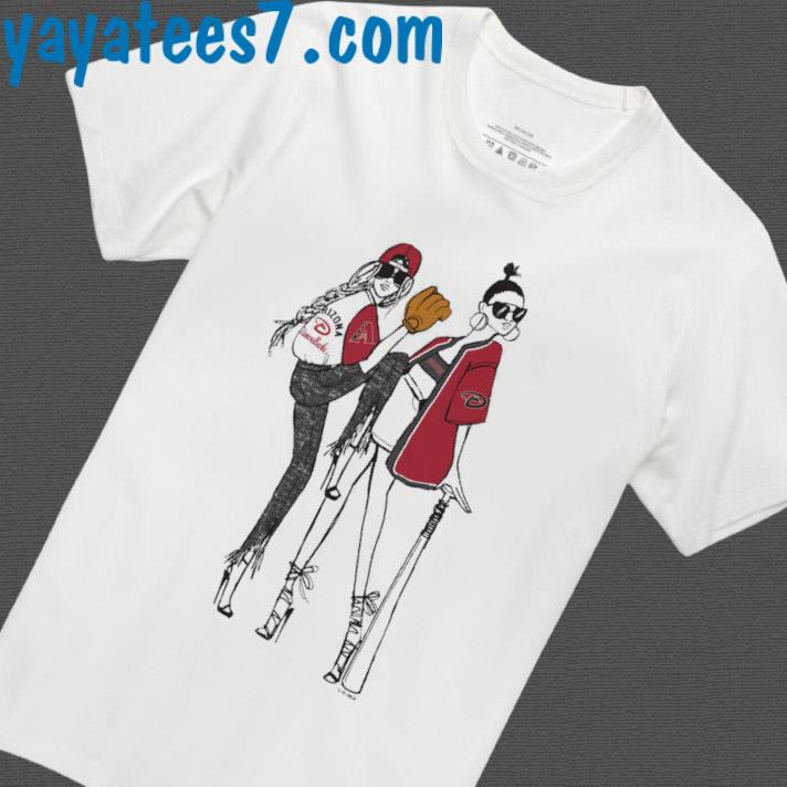 Women's G-III 4Her by Carl Banks White Arizona Diamondbacks Baseball Girls Fitted T-Shirt Size: Small