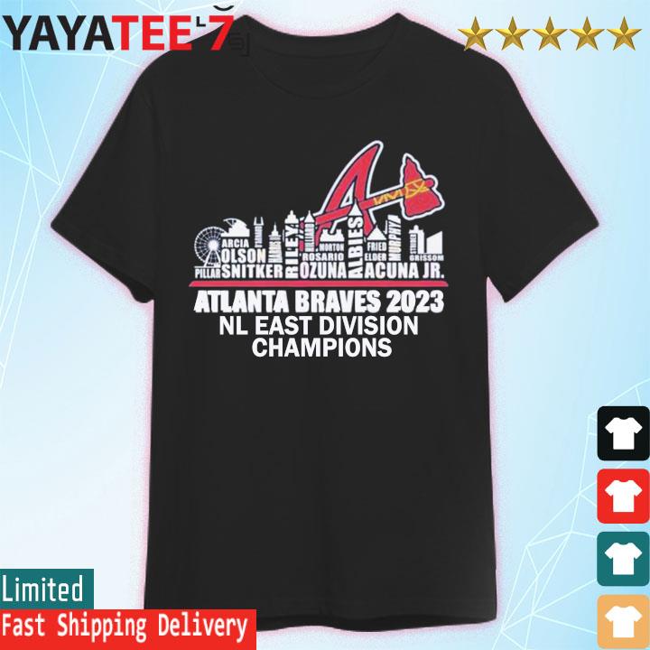 Atlanta Braves City Players Names 2023 NL Division Champions Shirt -  Limotees