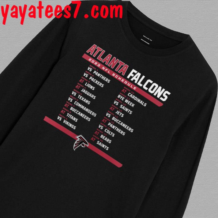 Official atlanta falcons 2023 schedule preseason home away T-shirt, hoodie,  tank top, sweater and long sleeve t-shirt