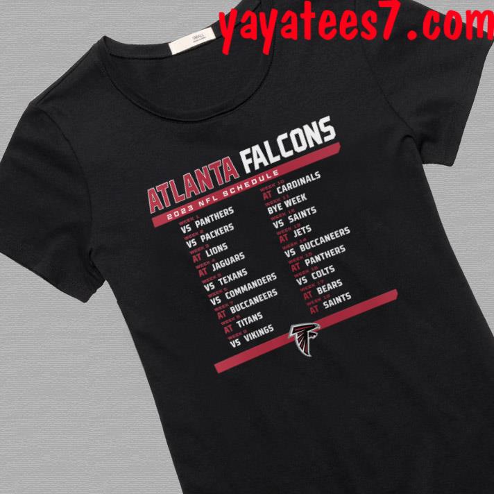 Official atlanta falcons 2023 schedule preseason home away T-shirt, hoodie,  tank top, sweater and long sleeve t-shirt