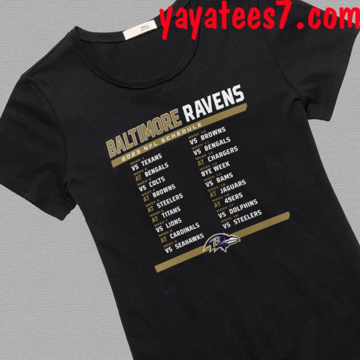 Baltimore Ravens 2023 NFL Schedule Comfort Colors Shirt - Bring