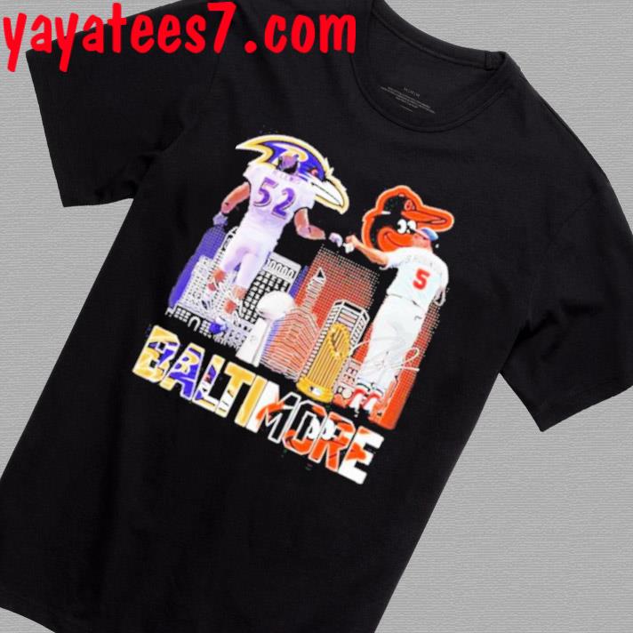 Baltimore Ravens and Baltimore Orioles Ray Lewis and Brooks Robinson Champions Signatures Shirt