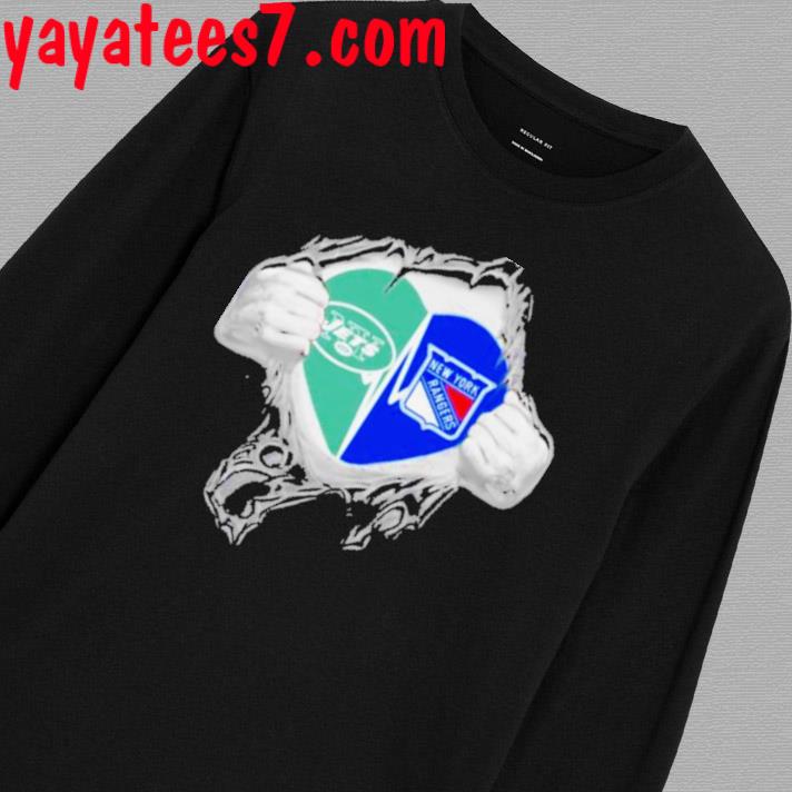 Blood Inside Me New York Jets And New York Rangers It's In My Heart Shirt,  hoodie, sweater, long sleeve and tank top