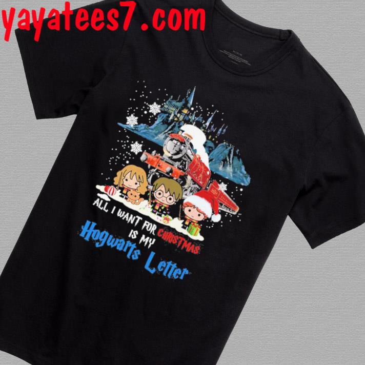 Chibi Harry Potter All I Want For Christmas Is My Hogwarts Letter 2023 Funny Shirt