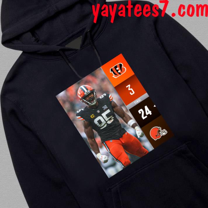 Official Cleveland browns final bengals 3 browns 24 T-shirt, hoodie, tank  top, sweater and long sleeve t-shirt