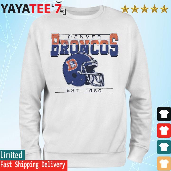 Denver Broncos football helmet vintage shirt, hoodie, sweater