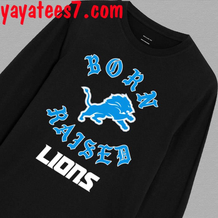 Unisex Detroit Lions Born x Raised Black Pullover Hoodie