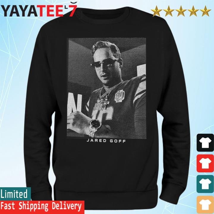 Majestic Threads Jared Goff Black Detroit Lions Graphic Shirt, hoodie,  sweater, long sleeve and tank top