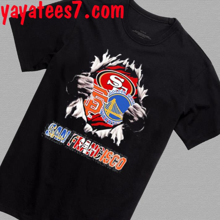 San Francisco 49ers Warriors Giants teams logo 2023 T-shirt