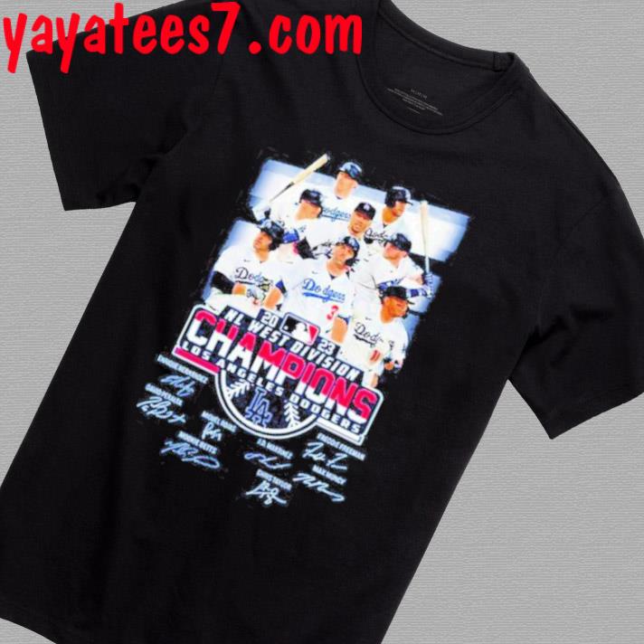 Los Angeles Dodgers 2023 Nl West Division Champions signatures shirt,  hoodie, sweater, long sleeve and tank top