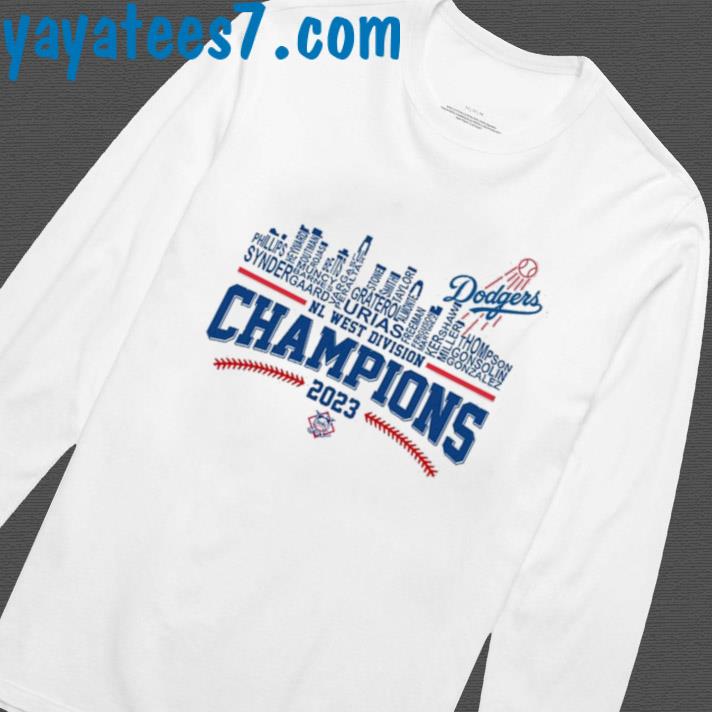 Los Angeles Dodgers Skyline 2023 Nl West Division Champions T-shirt,Sweater,  Hoodie, And Long Sleeved, Ladies, Tank Top