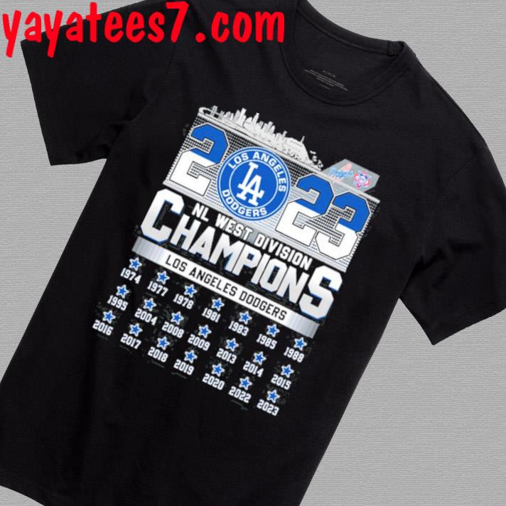 Los Angeles Dodgers Nl West Division Champions 1974-2023 T-shirt