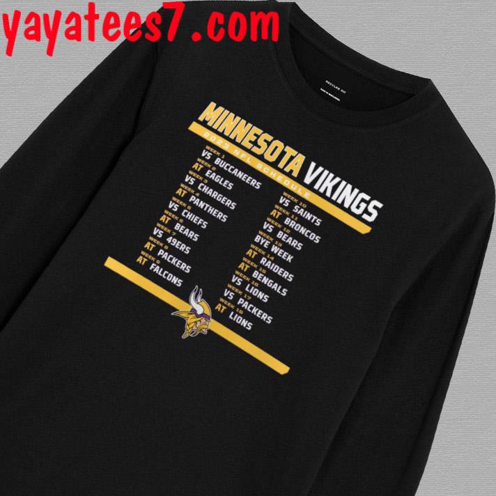 Minnesota Vikings 2023 NFL Schedule Shirt, hoodie, sweater, long