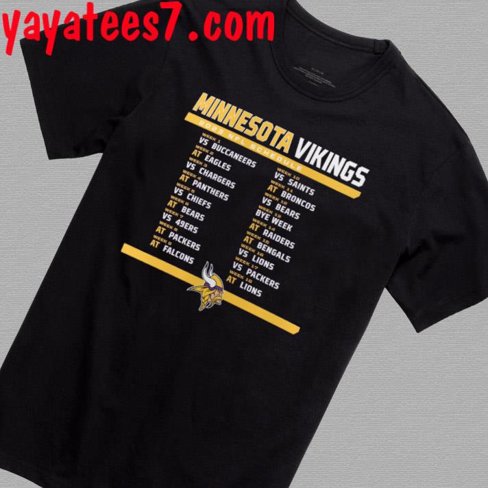 Minnesota Vikings 2023 Nfl Schedule T Shirt