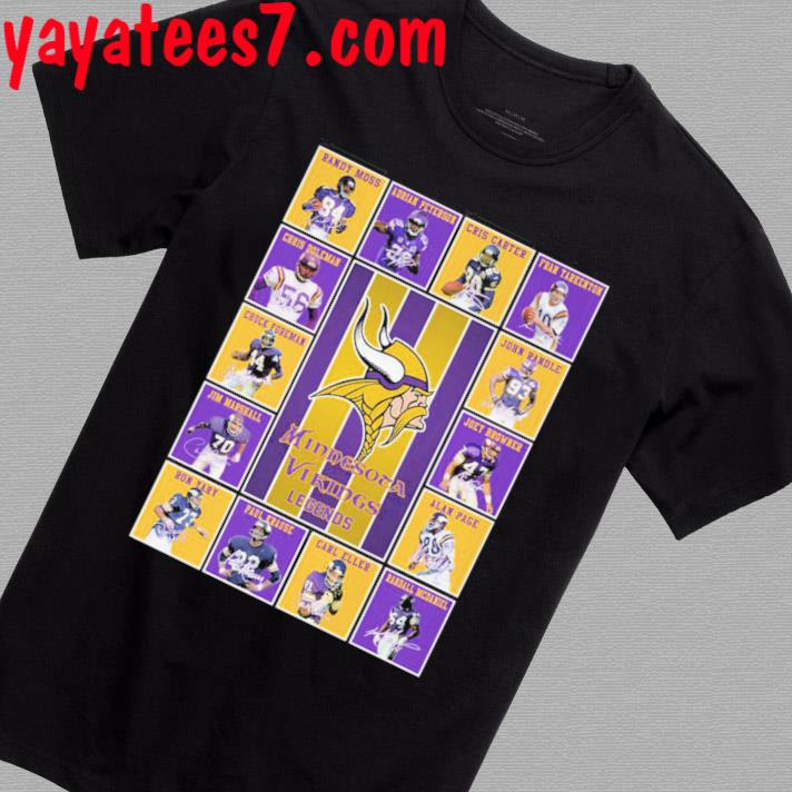 Minnesota Vikings Legends Purple T-Shirt Chirstmas Gift For Men Women  Unisex Tee |