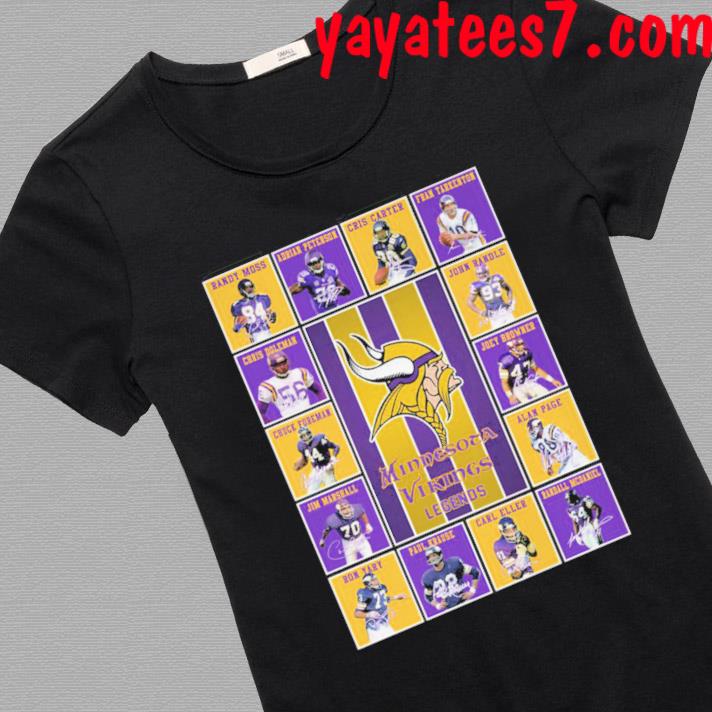 Minnesota Vikings Legends Purple T-Shirt Chirstmas Gift For Men Women  Unisex Tee