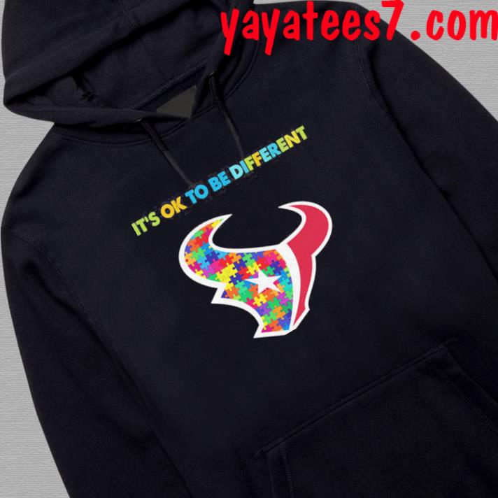 Official houston Texans NFL Autism Awareness It's Ok To Be Different Shirt,  hoodie, sweater, long sleeve and tank top