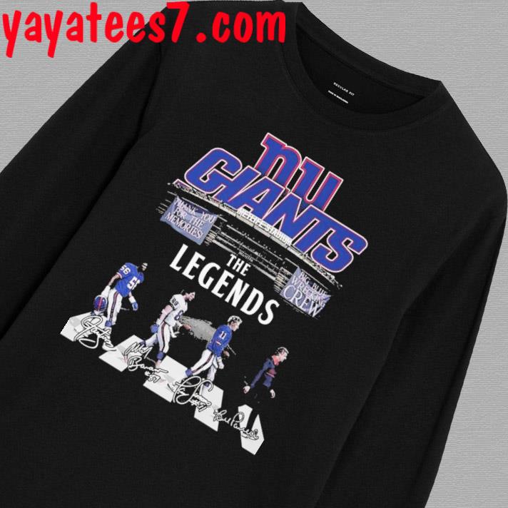 New york giants the legends big blue wrecking thank you for the memories  shirt, hoodie, sweater, long sleeve and tank top