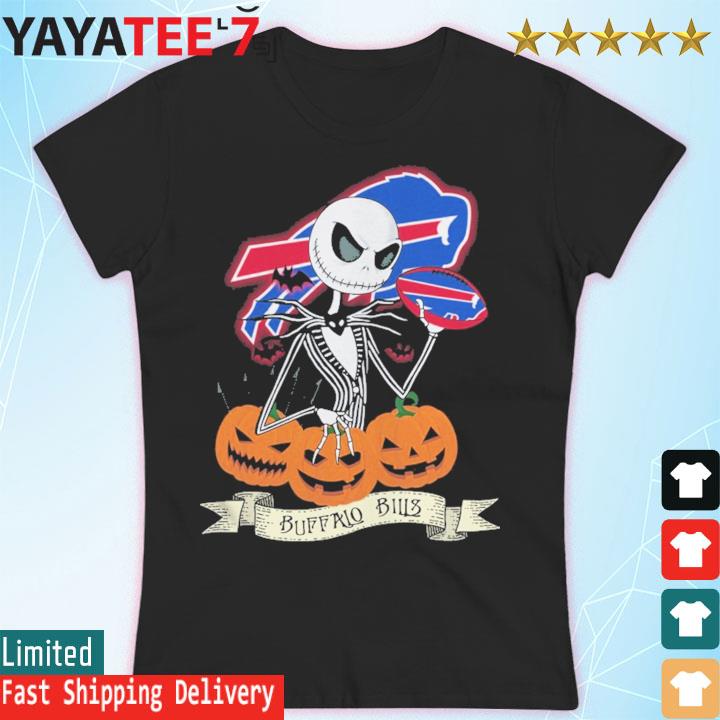 NFL Buffalo Bills Football Jack Skellington Halloween T-Shirt