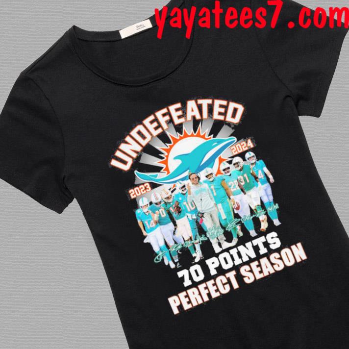 Official Miami Dolphins Undefeated 2023 2024 70 Points Perfect