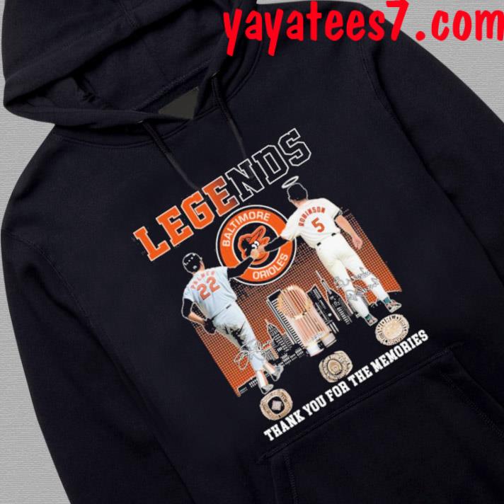 Legends Baltimore Orioles Palmer And Robinson Thank You For The Memories  signatures shirt, hoodie, sweater, long sleeve and tank top