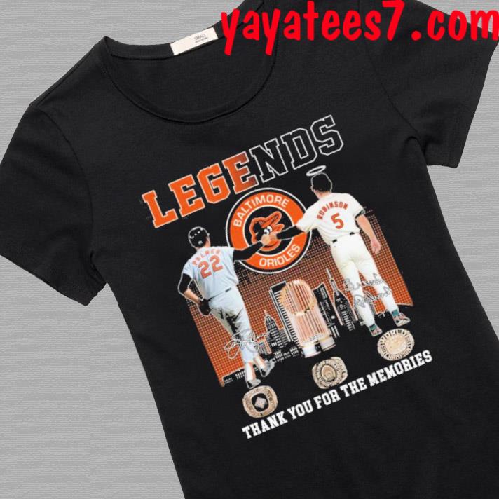 Legends Baltimore Orioles Palmer And Robinson Thank You For The Memories  signatures shirt, hoodie, sweater, long sleeve and tank top