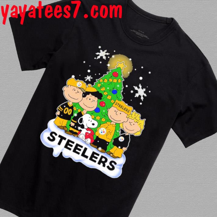 The Peanut Pittsburgh Steelers Christmas tree Merry Christmas shirt,  hoodie, sweater, long sleeve and tank top