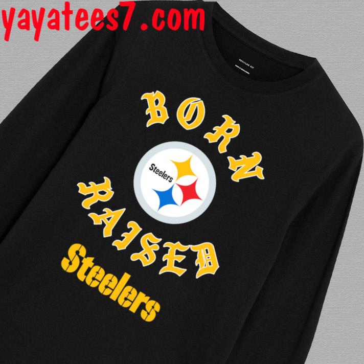 Pittsburgh Steelers Born x Raised Unisex Pullover Hoodie - Black