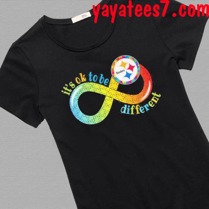 Pittsburgh Steelers autism awareness infinity it's ok to be different shirt,  hoodie, sweater, long sleeve and tank top