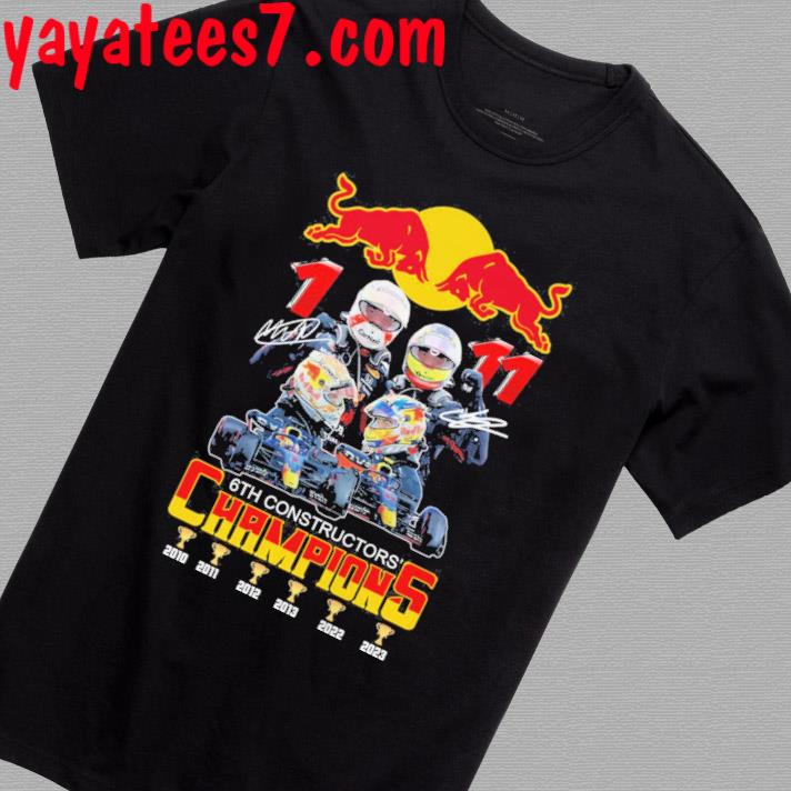 Red Bull Max Verstappen and Sergio Perez 6th constructors champions 2010 2023 Shirt