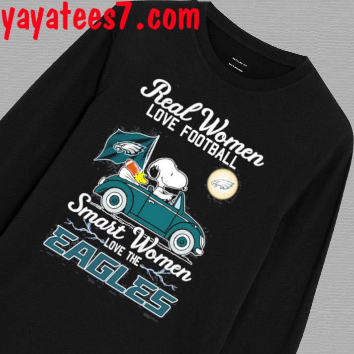 Snoopy and Woodstock car real women love football smart women love the Philadelphia  Eagles flag shirt, hoodie, sweater, long sleeve and tank top