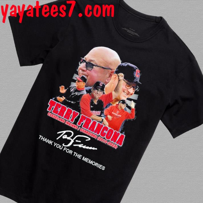 Terry Francona Cleveland Indians Guardians 2013 – 2023 Thank You For The Memories T-Shirt