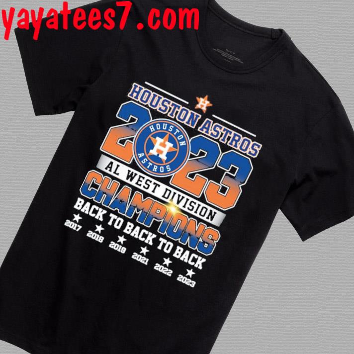 2023 Houston Astros AL West Division Champions Back To Back To Back T-Shirt