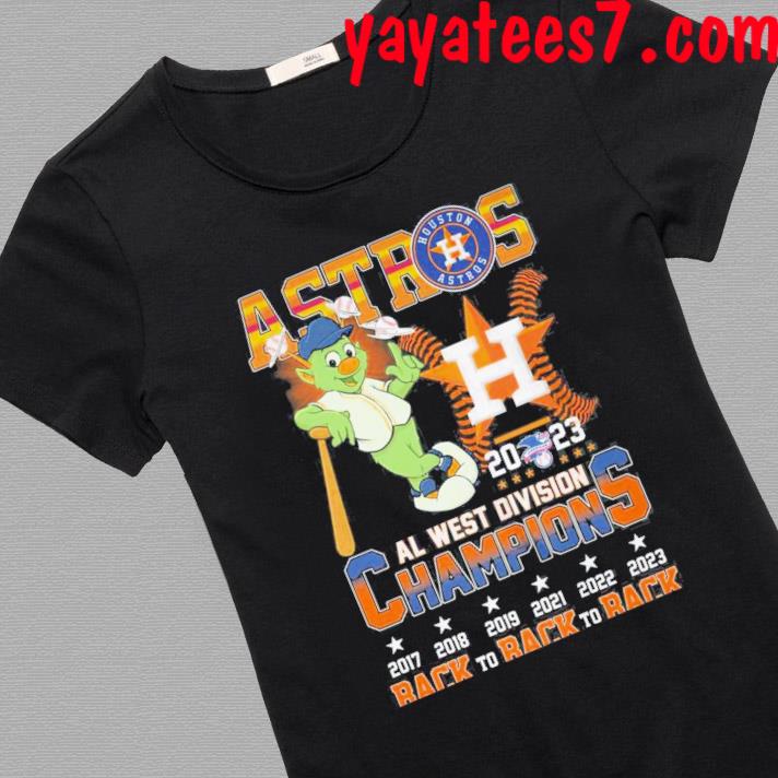 Degisn houston Astros Al West Division Back 2 Back 2 Back 2021 2022 2023 Champions  shirt - Limotees