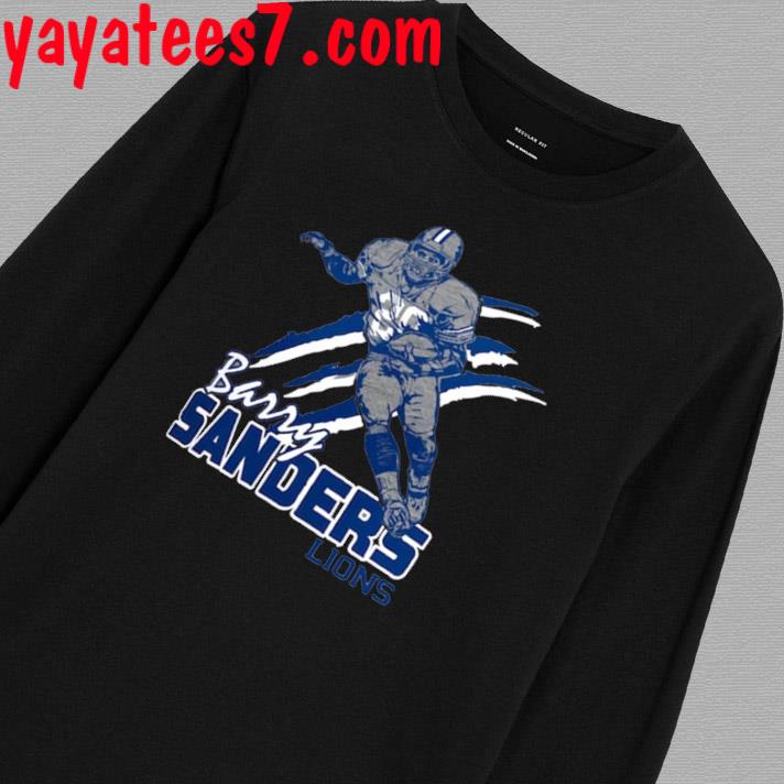 Barry Sanders Detroit Lions Homage Retired Player Caricature T Shirt