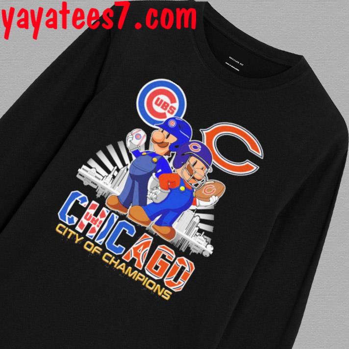Official chicago City of champions, Chicago CUBS and Bear Mario