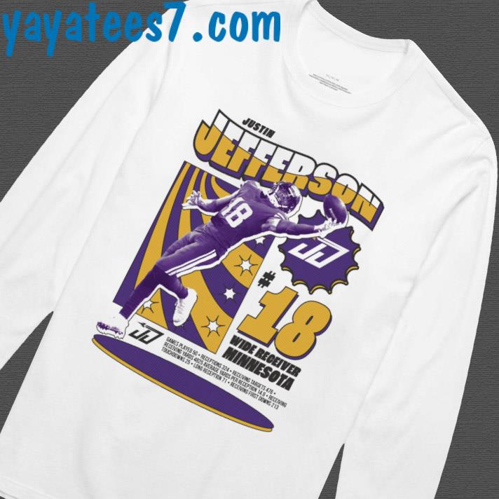 Justin Jefferson #18 Wide Receiver Minnesota T-shirt,Sweater, Hoodie, And  Long Sleeved, Ladies, Tank Top