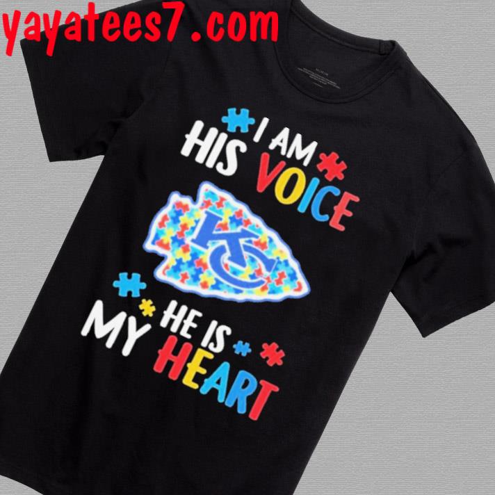 Kansas City Chiefs Autism Awareness I Am His Voice He Is My Heart 2023 Shirt