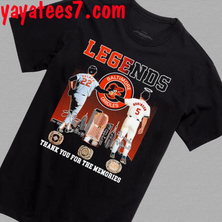 Legends Baltimore Orioles Palmer And Robinson Thank You For The Memories T- Shirt, hoodie, sweater, long sleeve and tank top