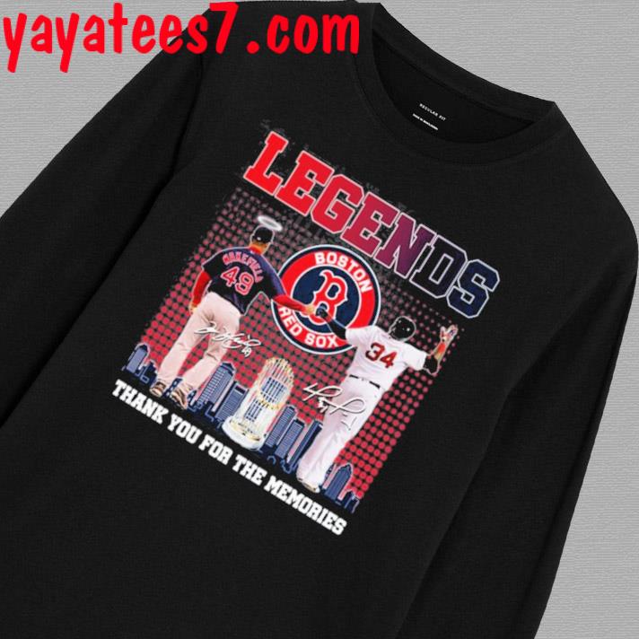 Legends Boston red sox thank you for the memories shirt, hoodie, sweater,  long sleeve and tank top